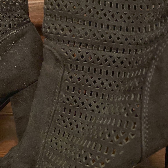 Black nubuck feel booties. - Picture 2 of 6